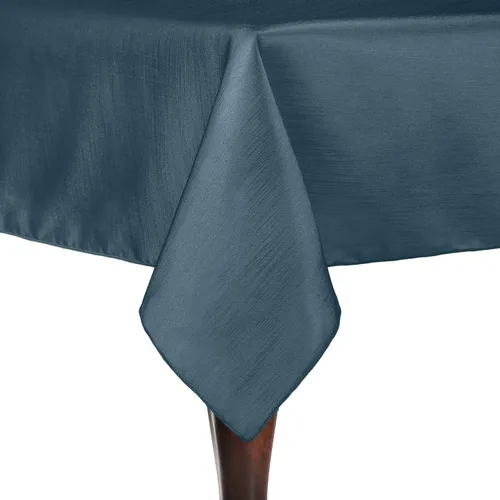 Vista 64 de ULTIMATE TEXTILE Majestic - Mantel cuadrado reversible Shantung Satin (59.8 x 59.8 in), color azul turquesa