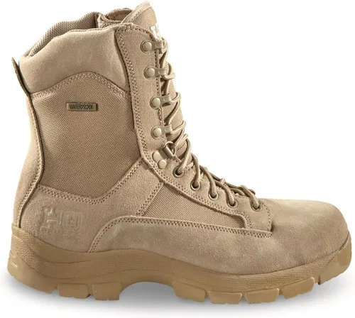 Vista 3 de HQ ISSUE Botas tácticas clásicas impermeables de 8 pulgadas con cremallera lateral para hombre