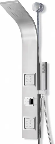 Vista 12 de ANZZI Sistema de Panel de Cabezal de Regadera Fontan Acero Cepillo 6 Chorros Turbo & Multifuncional Jet de Alta Presión + Lluvia + Combo
