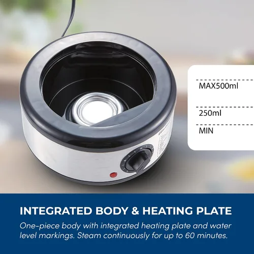 Vista 4 de Elite Gourmet EST250 - Mini vaporizador eléctrico compacto de alimentos y vegetales de 2.5 cuartos, 400 W con bandeja sin BPA, temporizador