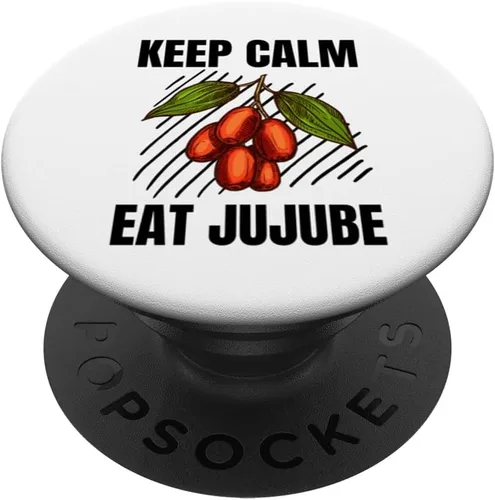 Vista 6 de Keep Calm Eat Jujube Vintage Grunge Jujube Lover PopSockets MagSafe PopGrip for iPhone