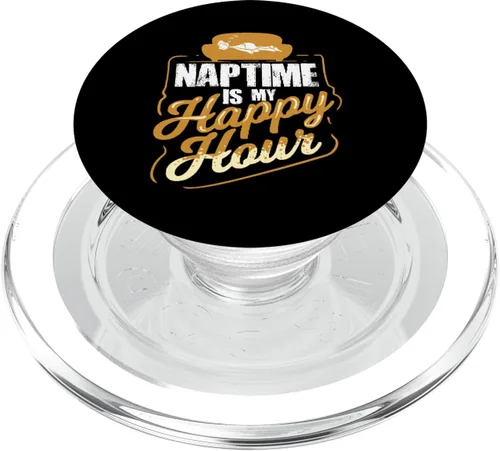 Vista 8 de Naptime Is My Happy Hour Quote For A Napper PopSockets intercambiables PopGrip