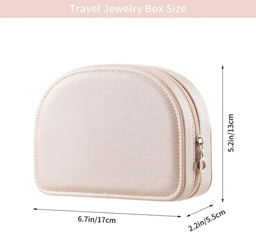 Vista 5 de Larlary Travel Jewelry Box,Travel Jewelry Case,Seashell-Shaped Jewelry Box, Jewelry Organizer Box for Women, Jewelry Storage Box for Rings