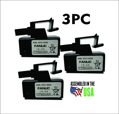 Vista 4 de Batería PLC de 3 voltios Fanuc A98L-0031-0026 / A02B-0309-K102 de 3 voltios