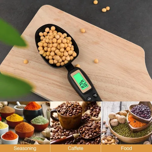Vista 8 de Mafiti - Cuchara de medición digital, cuchara de medición electrónica ajustable de 500 g / 0,1 g de alta precisión para gadgets de cocina, comidas