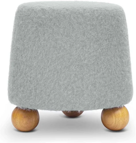 Vista 8 de Tov Furniture Taburete tapizado Jaine (marrón chocolate)
