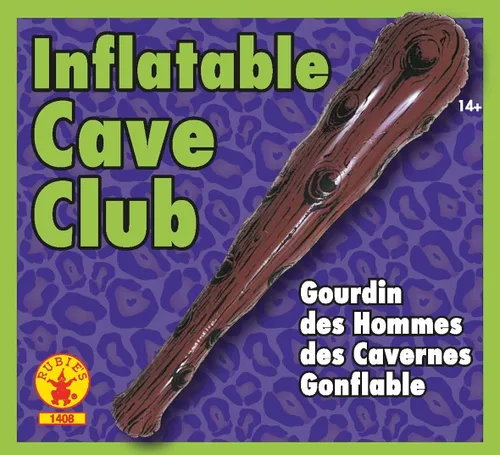 Vista 3 de Bate inflable de cueva, ideal para cualquier disfraz de prehistórico o de cavernas.