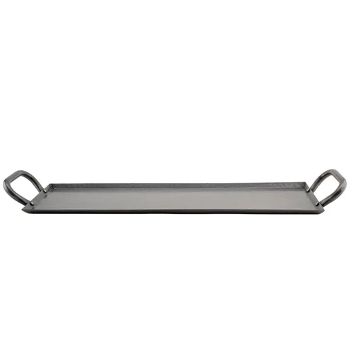 Vista 5 de G.E.T. SSTPD-1612-ANT - Bandeja otomana de metal resistente con asas, 16 x 12 pulgadas, bronce martillado