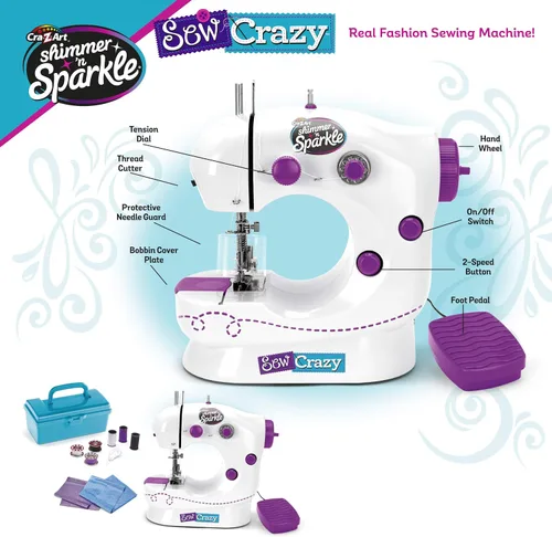 Vista 2 de Coser máquina de coser loca con diadema mágica de lentejuelas NUEVO