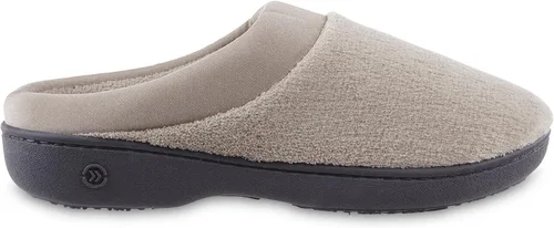 Vista 4 de isotoner Womens Terry and Satin Slip on Cushioned Slipper with Memory Foam for IndoorOutdoor Comfort Flat Sandals