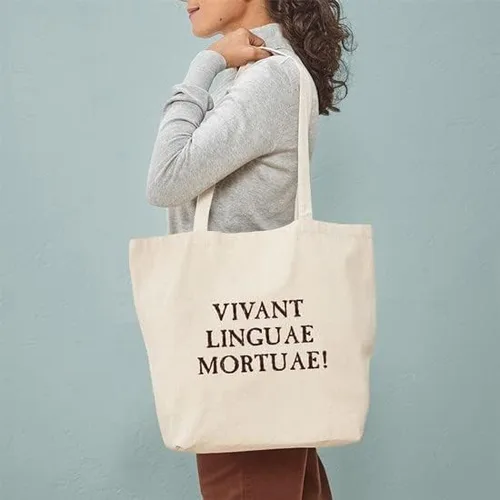 Vista 3 de CafePress Long Live Dead Languages - Bolsa de lona natural bolsa de compras