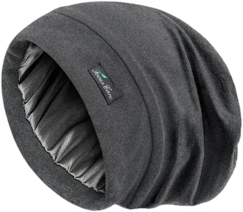 Vista 9 de FocusCare - Gorro de satén para dormir, para mujer, regalos para mujeres con cabello rizado o con frizz Verde militar