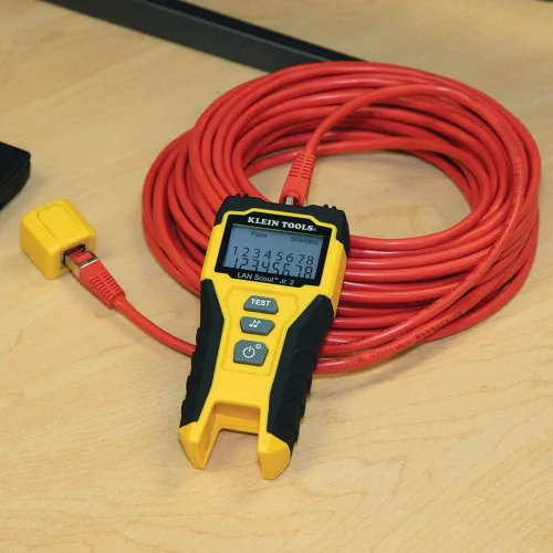 Vista 7 de Klein Tools VDV500-820 Trazador de cables con kit de tono de sonda Pro y probador de cables VDV526-200, probador de cable Ethernet LAN Scout Jr. 2