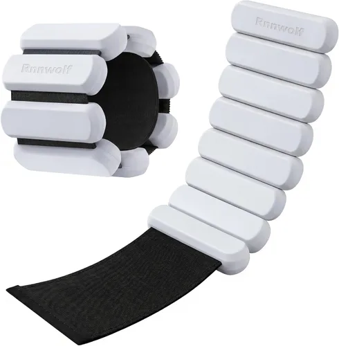 Vista 9 de Pesas de tobillo de muñeca para mujeres y hombres, 2 libras/par, pesas ajustables para brazos, piernas, pilates, pulseras con peso para gimnasio