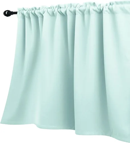Vista 29 de KOUFALL Cenefa beige para ventanas de 16 pulgadas de largo, cortinas cortas para filtrar la luz sobre el fregadero