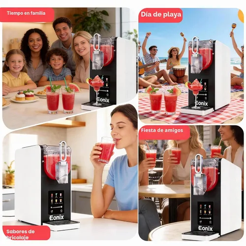 Vista 8 de Máquina de granizado no necesita hielo, máquina de granizado de 64 onzas para el hogar con función de limpieza automática, máquina comercial