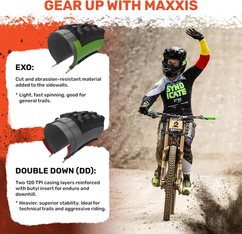 Vista 5 de MAXXIS Aggressor - Compuesto Dual - EXO, DD - Clasificación E25, Sin Cámara Principalmente Destinado para Uso en Rueda Trasera Fast-Rolling