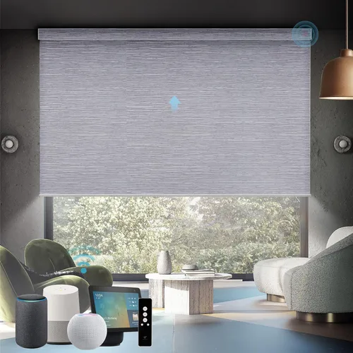 Vista 33 de SmartWings Persianas Motorizadas con Sombras para Ventana Control Remoto Funciona con Thread Apple Homekit Z-Wave Alexa 100% Blackout de Doble Cara
