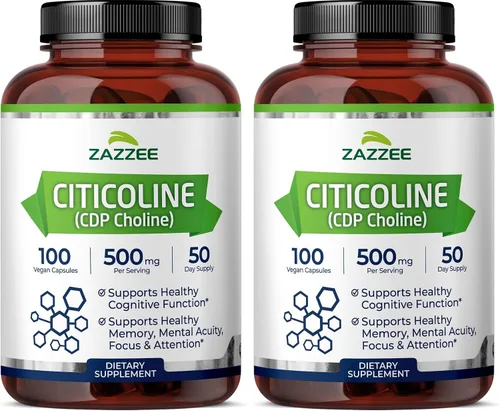 Vista 10 de Zazzee Citicoline CDP Colina 300 mg, 120 cápsulas veganas, veganas, sin OMG y totalmente naturales, grado premium, contiene estabilizadores orgánicos