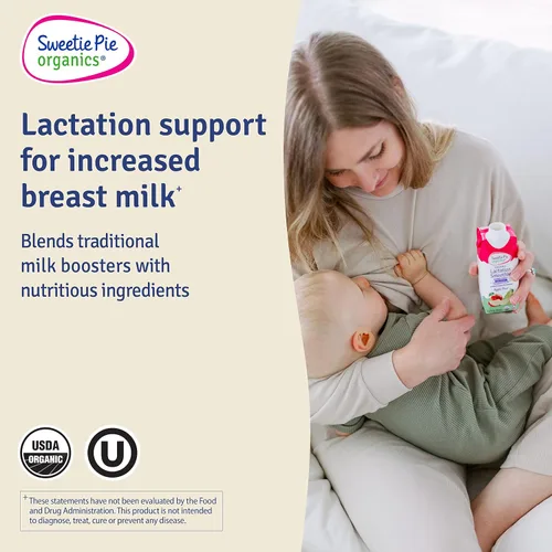Vista 3 de Sweetie Pie Organics Batido de lactancia, manzana y pera, apoyo a la producción de leche materna para lactancia y bombeo, sin edulcorantes, sabores