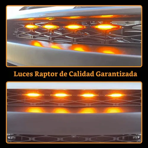 Vista 6 de AUXLIGHT 4 piezas de luces LED Raptor para parrilla delantera con fusible, compatibles con Toyotaa 4Runner 2014-2021 TRD Pro, 2014-2019 SR5, TRD