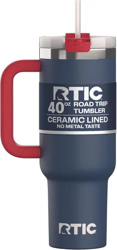 Vista 23 de RTIC Vaso Tumbler de Viaje por Carretera de 30 oz con Doble Pared Revestido de Cerámica Aislado Taza Portátil de Café de Viaje de Acero Inoxidable