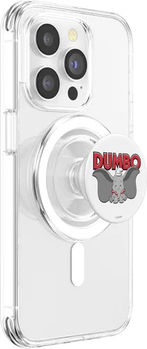 Vista 3 de Disney Retrato de texto rojo Dumbo PopSockets MagSafe PopGrip para iPhone