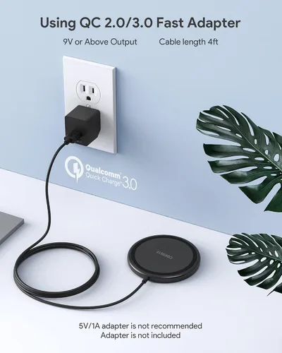 Vista 6 de COKOEYE Cargador inalámbrico, almohadilla de carga inalámbrica rápida de 15 W, paquete de 2 unidades compatible con iPhone 17/17 Air/17 Pro/17 Pro