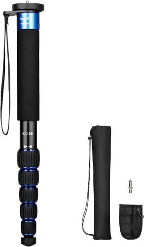 Vista 12 de Koolehaoda Monopod de cámara de 61", aluminio 6-Sección portátil de viaje Negro