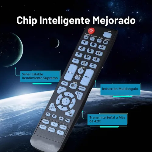 Vista 3 de Mando a distancia de repuesto apto para todos los elementos TV serie 100 E1AC19N E1AA24N E1AA24N-G ELEFT2416 E1AA32N E4AA43N E4AA50N E4AA55N E4AA65N