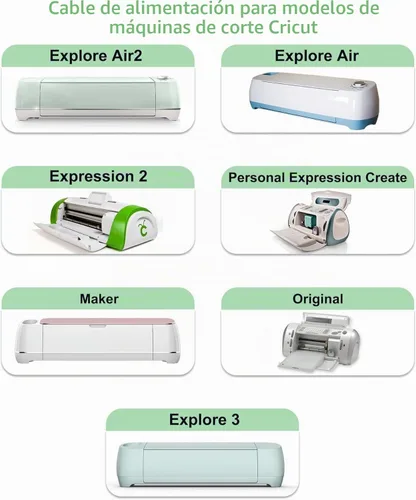 Vista 2 de Cable de alimentación para Cricut Explore air 2, Expression 2, Maker, Explore Air, Explore One Create Cake Mini Repuesto Original para Cricut Maker