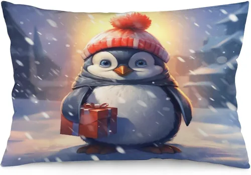 Vista 29 de Fundas de almohada de primavera con bonitos muñecos de nieve, fundas de almohada rústicas para vacaciones, funda de almohada tamaño Queen