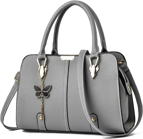 Vista 7 de FANDARE Bolso de mano para mujer, bolso de hombro de piel sintética, bolso impermeable