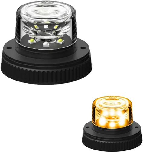 Vista 15 de SpeedTech Lights Flare 360° 6 LED 18 W Luz estroboscópica – Bombilla de botón oculta, faro de peligro para vehículos de policía, construcción Rojo