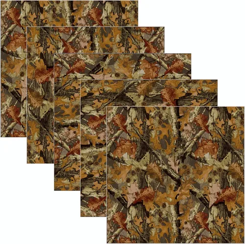 Vista 7 de Hojas de vinilo autoadhesivas de camuflaje de 12 x 12 pulgadas, vinilo permanente surtido de camuflaje, funciona con cortadores de manualidades
