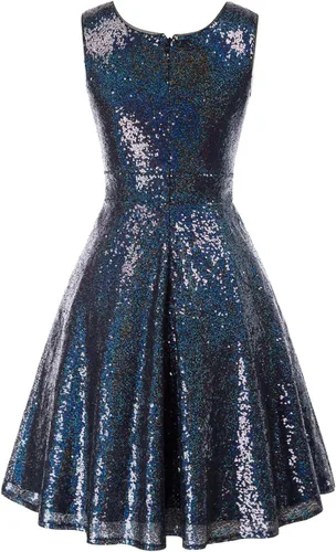 Vista 3 de GRACE KARIN Vestido de cóctel para dama de honor, sin mangas, con cuello en V para mujer