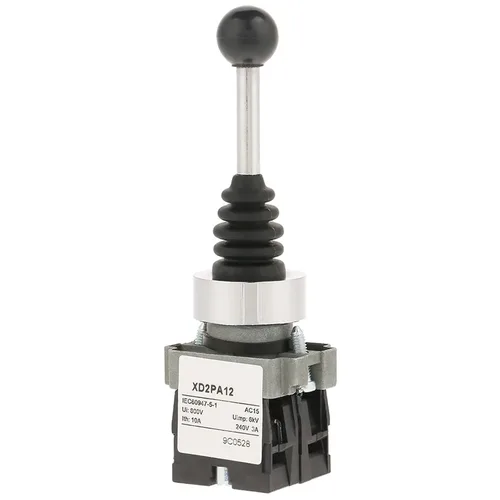 Vista 2 de Interruptor de palanca de mando, 2 posiciones 2NO tipo momentáneo Monolever Locked Joystick Interruptor de reemplazo para XD2PA12