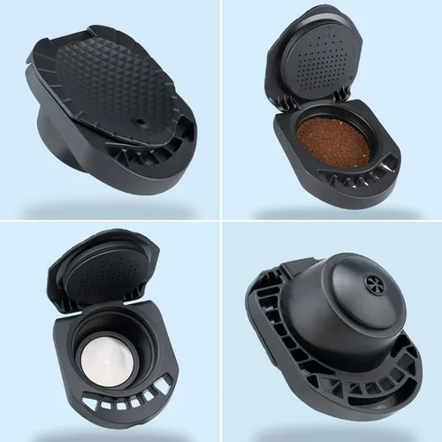 Vista 5 de Adaptador de cápsula reutilizable para Dolce Gusto, adaptador de cápsula de café recargable, convertidor de cápsulas de café, soporte de relleno