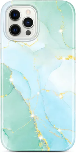 Vista 16 de Compatible con iPhone 12 Pro Funda iPhone 12 Funda de mármol delgada a prueba de golpes TPU suave goma silicona funda funda de teléfono negro