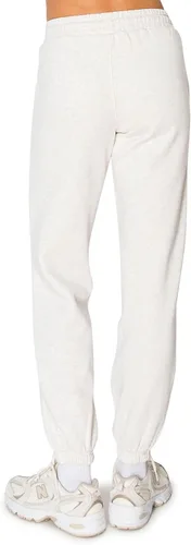 Vista 21 de Cali1850 Pantalón deportivo Cloud Nine Fleece para mujer, cintura alta, ajuste holgado, dos bolsillos, cintura elástica con cordón
