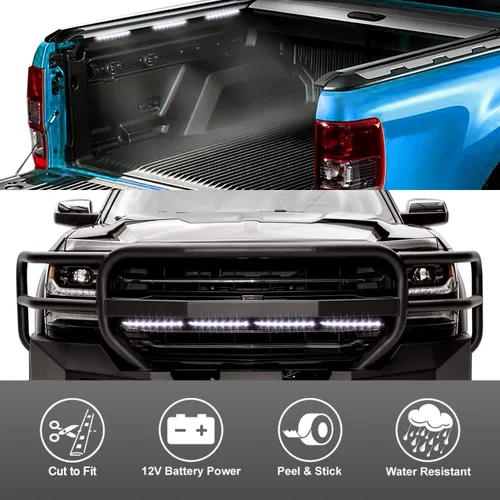 Vista 6 de Pilot Automotive CZ-3093W - Kit de luz LED de tira blanca de 8 pies (12 V)