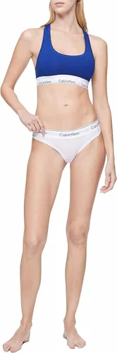 Vista 42 de Calvin Klein Bralette moderno de algodón elástico V-Day sin forro Gris Caliente