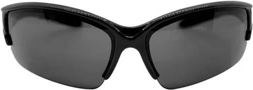 Vista 2 de Gafas de sol deportivas negras estilo élite con logotipo en las esquinas