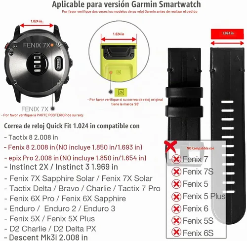 Vista 3 de Abanen Correa de reloj para Garmin epix Pro de 2.008 in, Fenix 8 de 2.008 in, Instinct 3 de 1.77 pulgadas, correa híbrida de silicona suave de Negro