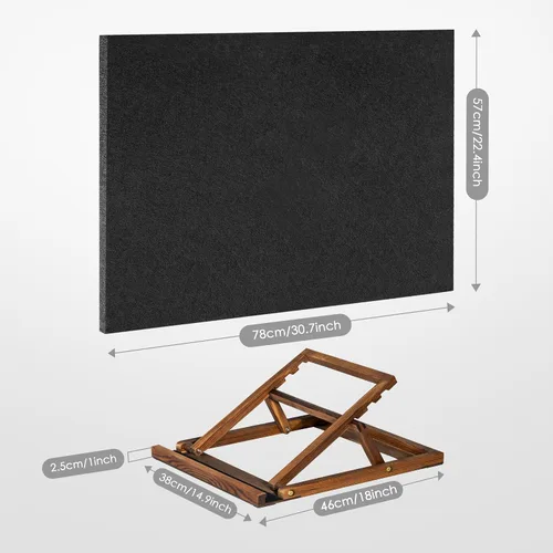 Vista 5 de Tektalk Tablero de Rompecabezas Plegable con Soporte/Base Ajustable de 3 Ángulos, Tapete de Rompecabezas Portátil Ligero con Caballete de Madera