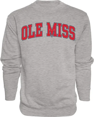 Vista 33 de Blue 84 NCAA para hombre Sudadera de cuello redondo con nombre de equipo jaspeado en color oscuro