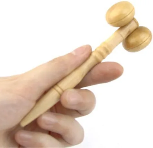 Vista 5 de Rodillos de madera portátiles masajeadores cara mano pierna cabeza cuello espalda cintura masaje rueda palos para hombres mujeres