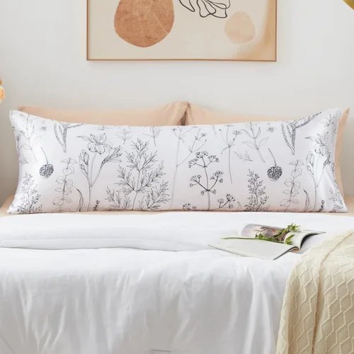 Vista 53 de EXQ Home - Funda de almohada de satén para cuidar el cabello y la piel, tamaño estándar, de seda con estampado negro, juego de 2 fundas con cierre