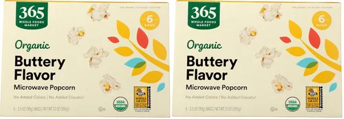 Vista 12 de 365 by Whole Foods Market, Palomitas de maíz orgánicas con mantequilla ligera para microondas, 9 onzas