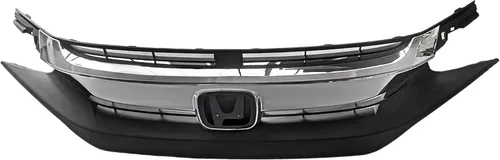 Vista 2 de Parachoques delantero parrilla superior negro W/cromo para 2016 2017 2018 2019 Honda Civic HO1212117